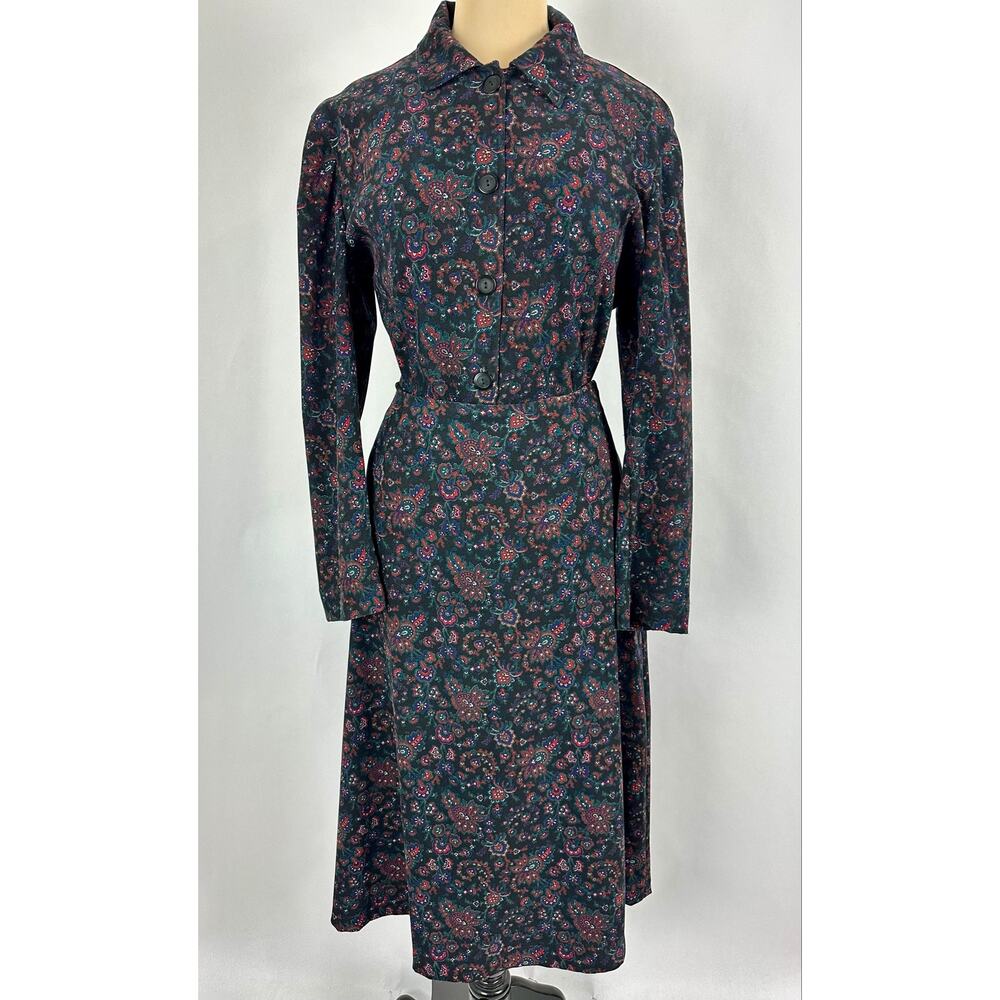 Vintage 90s Paisley Skirt Set 8 M Dark Academia Librarycore Retro Scholarly